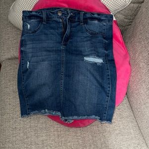 blue jean skirt